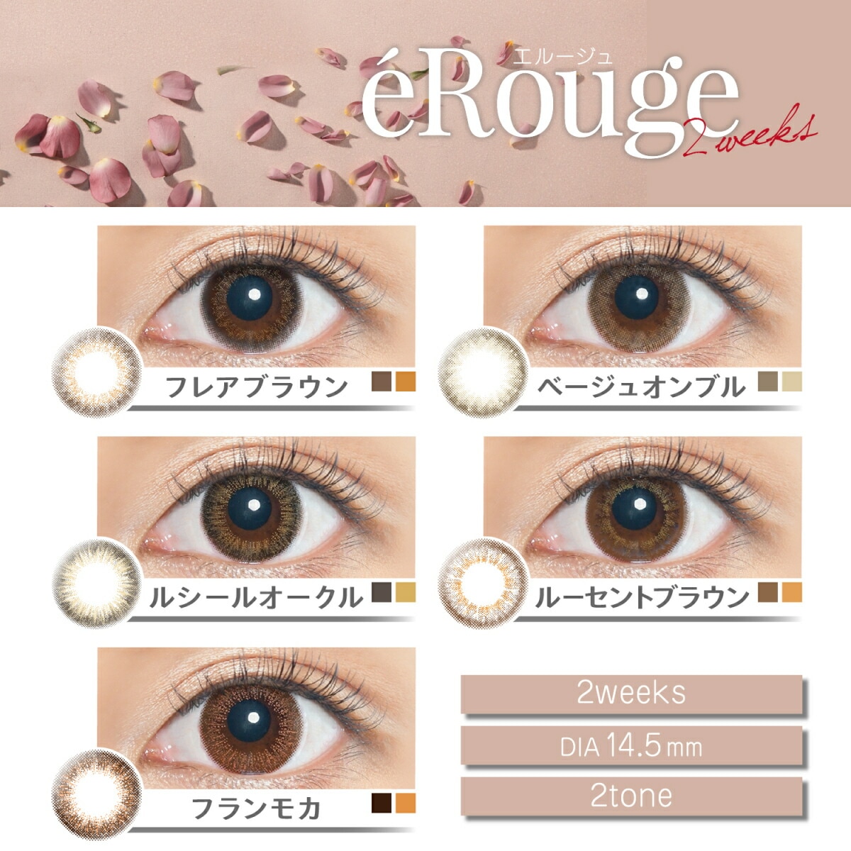 カラコン 2week 【2箱セット】 1箱6枚入り カラーコンタクト コンタクト 度あり 度なし ツーウィーク 2週間 カラコン