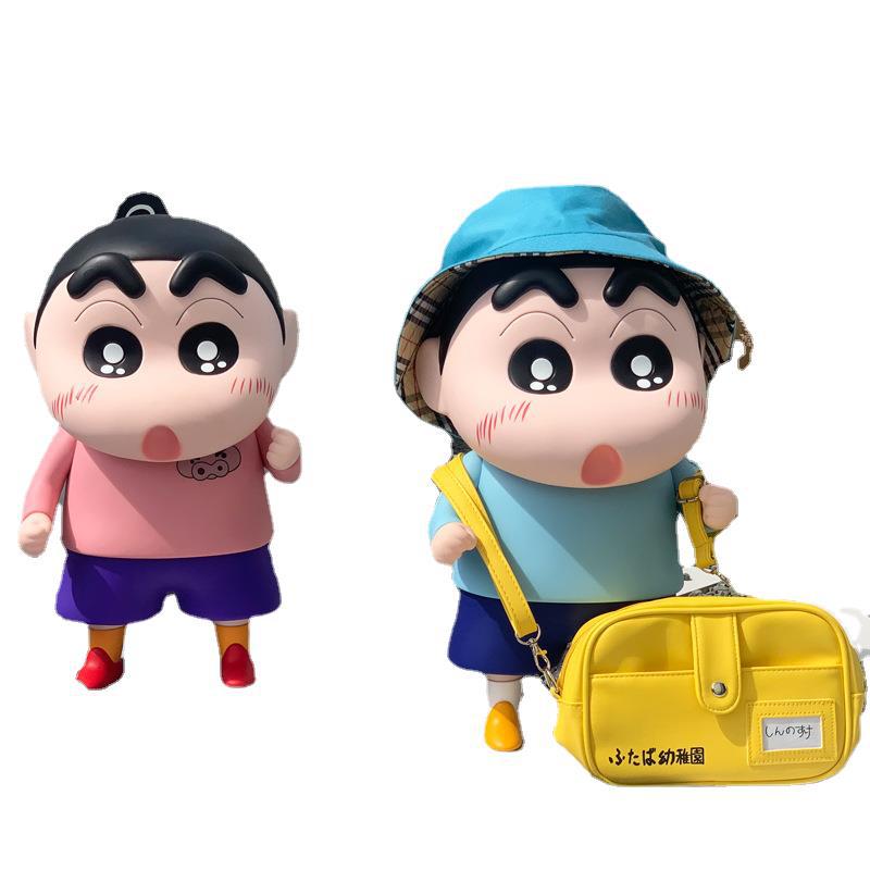 アニメ ブラインドボックス 野原一家 大型フィギュア 40cm クレヨンしんちゃん 帽子をかぶった箱入りモデル 人形置物 像