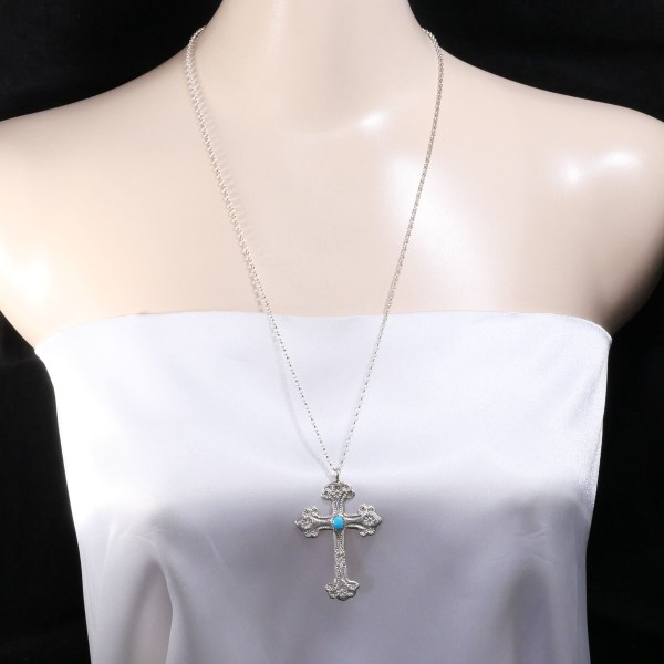シルバー ネックレス ターコイズ 総重量約12.1g 約65cm ジュエリー 中古 シルバー ネックレス ターコイズ 総重量約12.1g 約65cm ジュエリー 中古