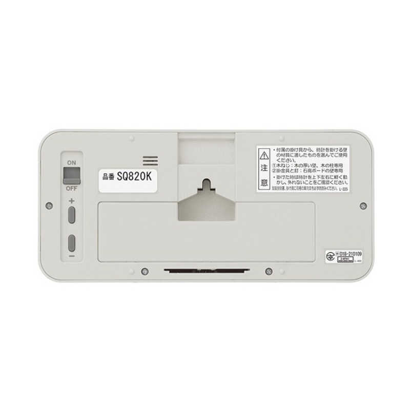 セイコー 掛け置き兼用時計 ( スタンダード) 白 SQ820W セイコー 掛け置き兼用時計 ( スタンダード) 白 SQ820W