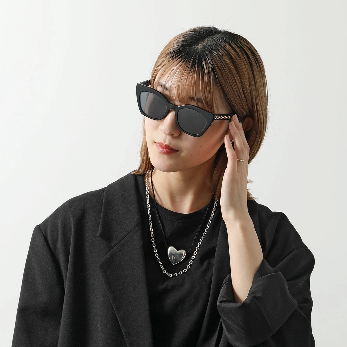 STELLA McCARTNEY ステラマッカートニー サングラス SC40036I レディース フォックス型 メガネ 眼鏡 ロゴ アイウェア 01A STELLA McCARTNEY ステラマッカートニー サングラス SC40036I レディース フォックス型 メガネ 眼鏡 ロゴ アイウェア 01A