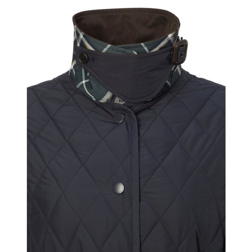 [25SS] クラシックロングキルトジャンパーネイビー HSJU5AC12N2