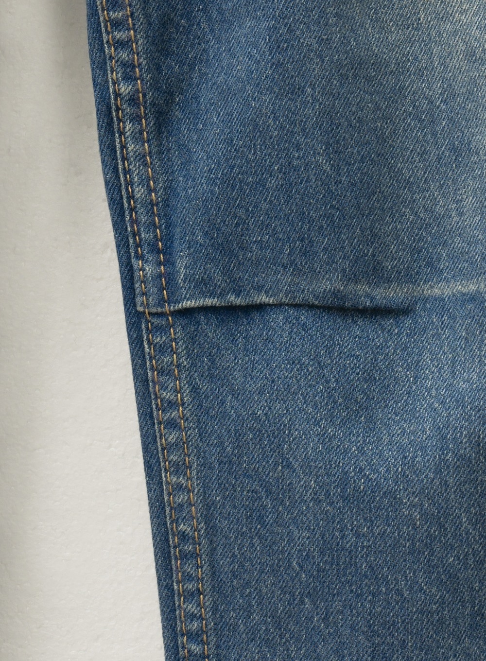 ★SATUR★ W Crease Hemline Wide Denim Pants Union Washed SATUR】 CREASE HEMLINE WIDE DENIM PANTS : UNION WASHED