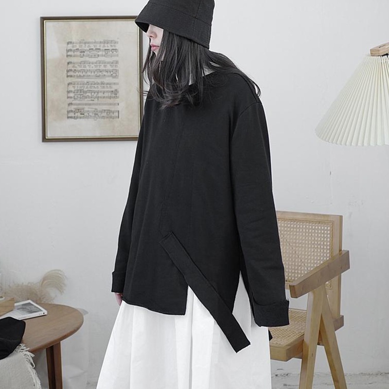 レディース長袖セーター無地シンプルカジュアル春と秋ニューブラックスリムスタイルファッションレディース長袖プルオーバーセーター多目的ファッションルーズラージサイズ婦人服