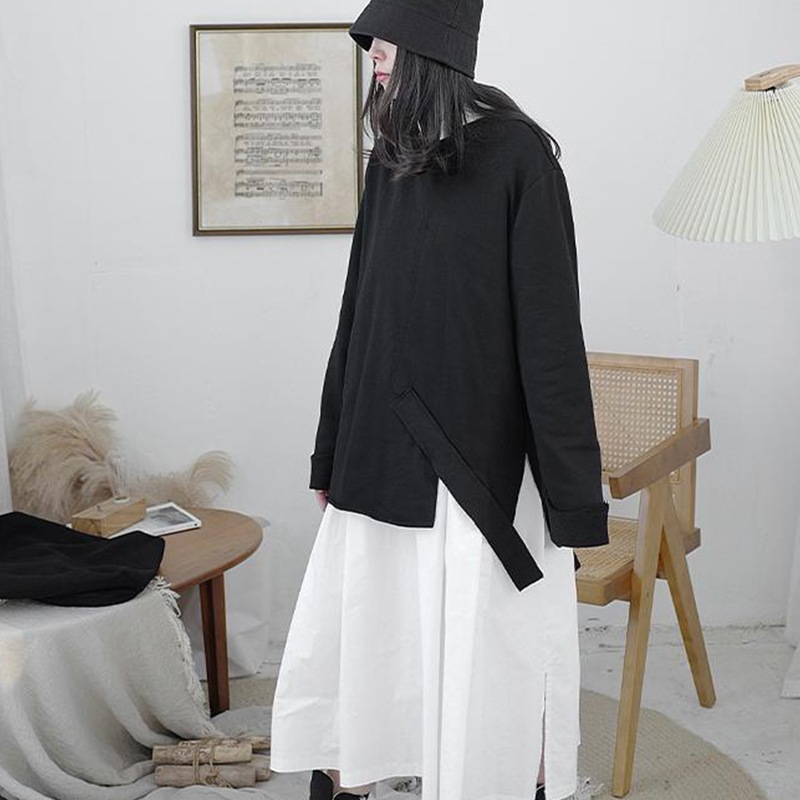 レディース長袖セーター無地シンプルカジュアル春と秋ニューブラックスリムスタイルファッションレディース長袖プルオーバーセーター多目的ファッションルーズラージサイズ婦人服