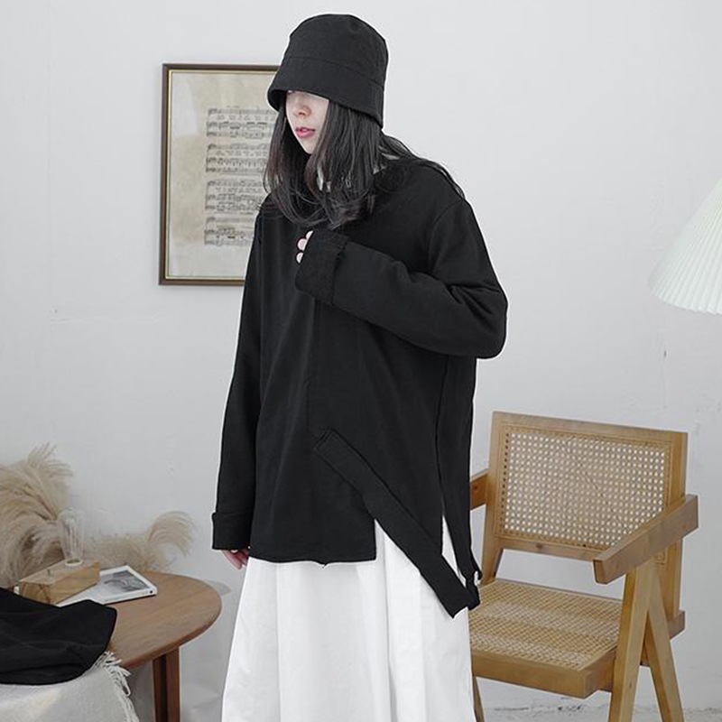 レディース長袖セーター無地シンプルカジュアル春と秋ニューブラックスリムスタイルファッションレディース長袖プルオーバーセーター多目的ファッションルーズラージサイズ婦人服