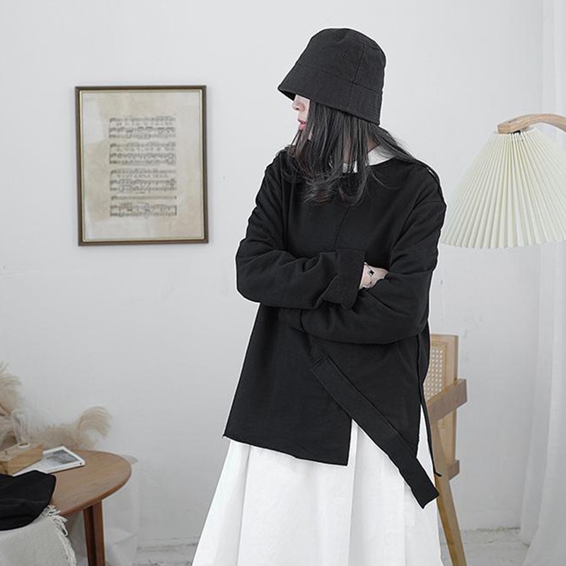 レディース長袖セーター無地シンプルカジュアル春と秋ニューブラックスリムスタイルファッションレディース長袖プルオーバーセーター多目的ファッションルーズラージサイズ婦人服