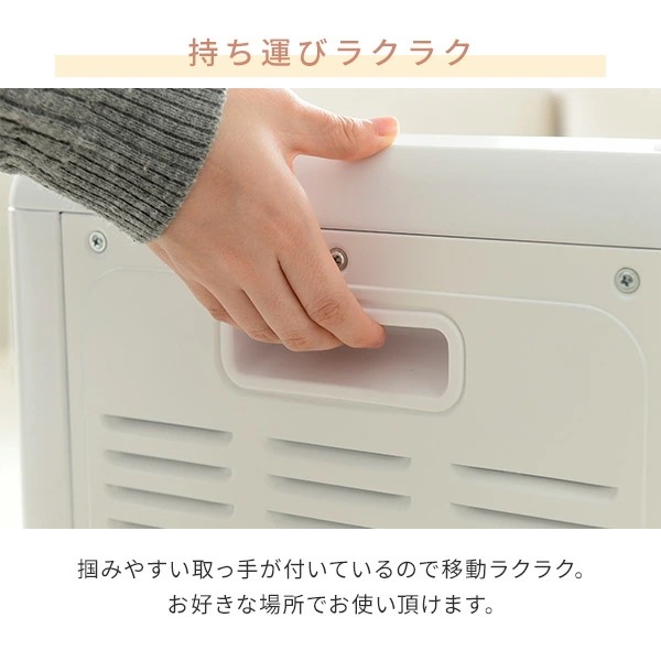 ストーブ 遠赤外線電気ストーブ 加湿機能 (990/660/330W 3段階切替式) DSE-KE101(W)