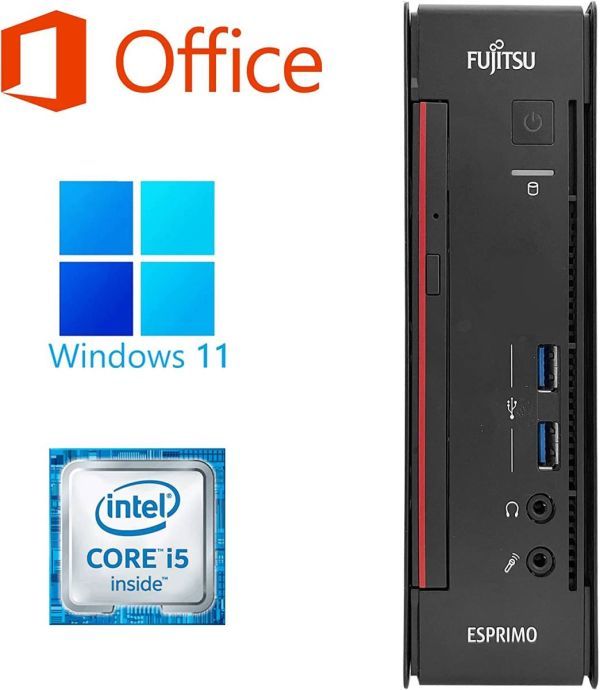 富士通 Q556 Windows11 大容量SSD:512GB Core i5 大容量メモリー:8GB ミニPC Office2019