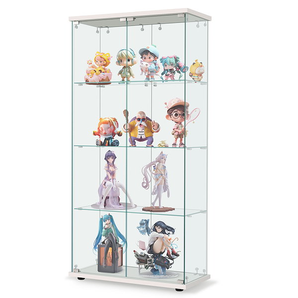 コレクションケース ガラスディスプレイキャビネット フィギュアケース4段ホワイト Amazon.co.jp: 【ホワイト・コレクションケース】OSJ