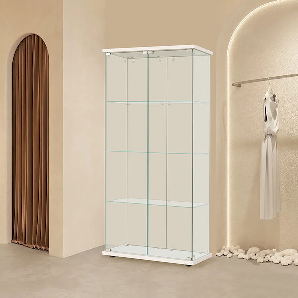 コレクションケース 両扉タイプ 大型 ワイドタイプ ガラスディスプレイ