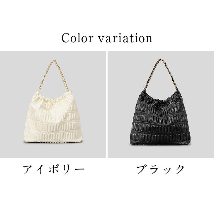 【期間限定】ギャザーチェーンバッグ ポーチ付き ショルダー トート エコレザー 鞄 大人可愛い 【akb308-089】【予約販売:15-20日】60込 【期間限定】ギャザーチェーンバッグ ポーチ付き ショルダー トート エコレザー 鞄 大人可愛い 【akb308-089】【予約販売:15-20日】60込