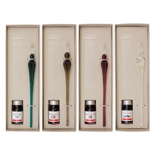 エルバン ガラスペン&インクセット 専用箱入【ハンドクラフト】つむぎ クリア & ミニインク グリヌ エルバン ガラスペン&インクセット 専用箱入【ハンドクラフト】つむぎ クリア & ミニインク グリヌ