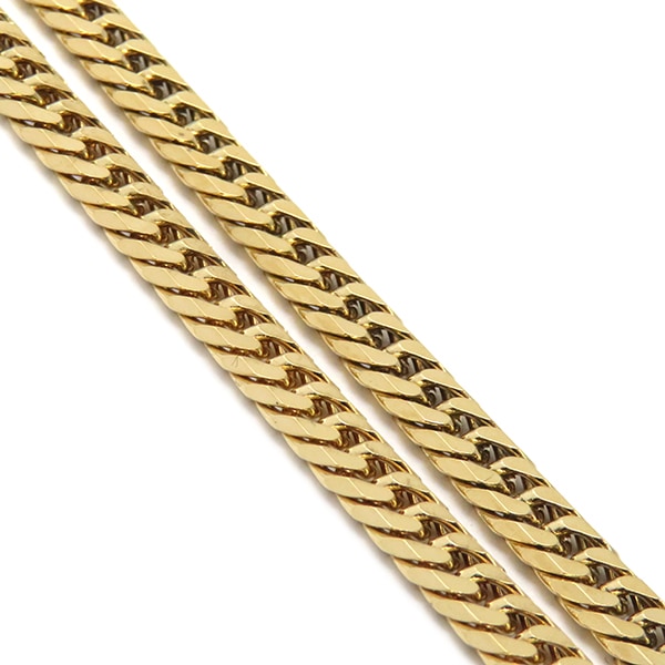 喜平ネックレス 6面ダブル 60cm 30.1g K18YG 造幣局検定刻印 K18 イエローゴールド キヘイネックレス 中古 送料無料