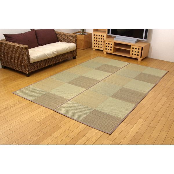 い草花ござカーペット DXパルコ裏貼CP ブラウン 江戸間6畳(261352cm) (裏:不織布) い草花ござカーペット DXパルコ裏貼CP ブラウン 江戸間6畳(261352cm) (裏:不織布)