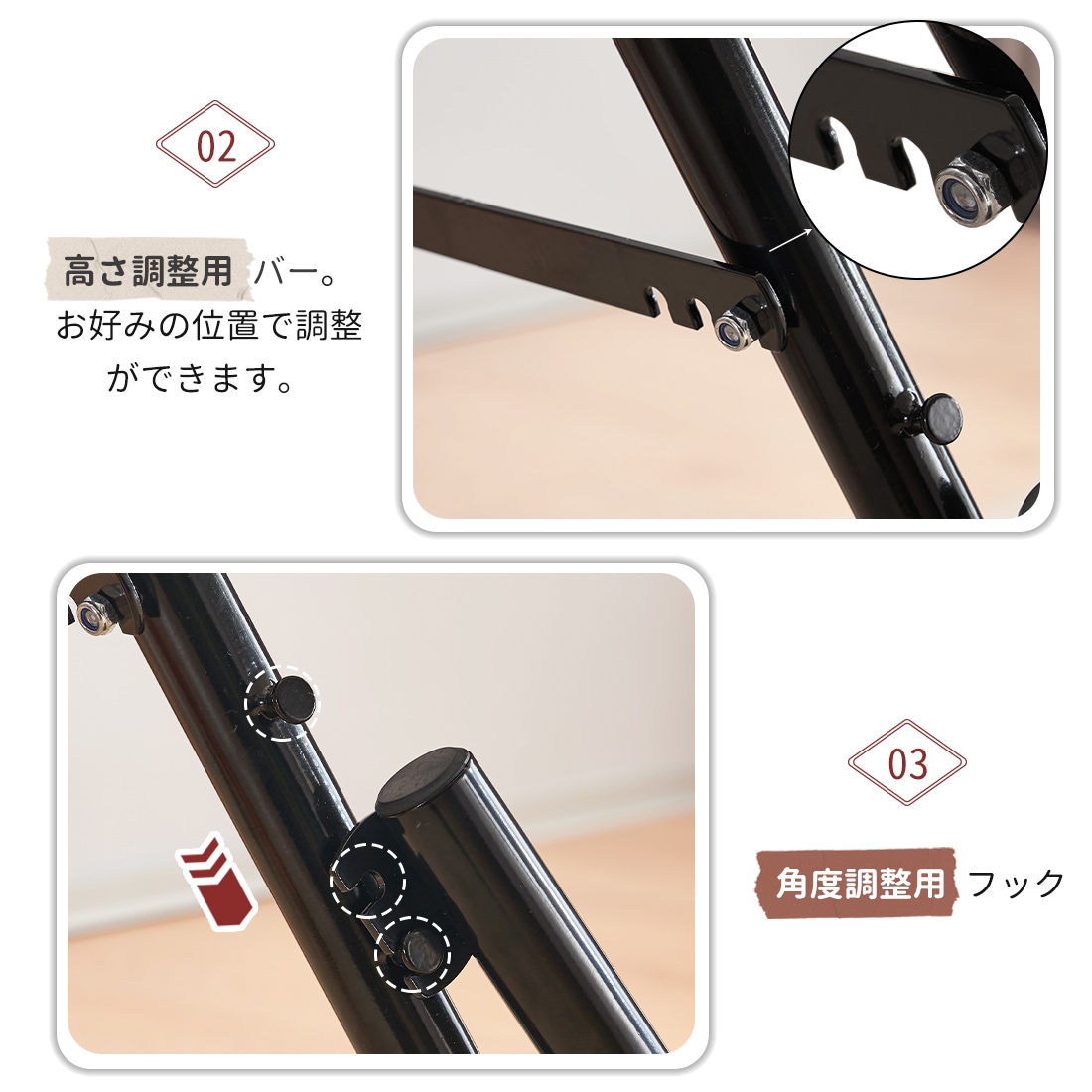 ハンモック 自立式 3 way ポータブルハンモック ハンガーフック 専用ケース付き チェアー 室内 折りたたみ おしゃれ Brown Aluminium_8