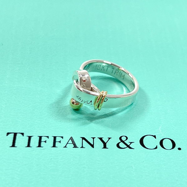 Qoo10] Tiffany フック&アイ ラブノット リング指輪 シ