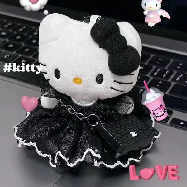 Qoo10] キーホルダー ぬいぐるみ キティちゃん