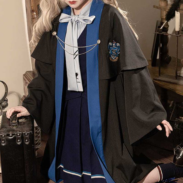 ハリー・ポッター スリザリン コスチューム M ハリーポッター 衣装 スリザリン コスプレ マント XS リボン袋付