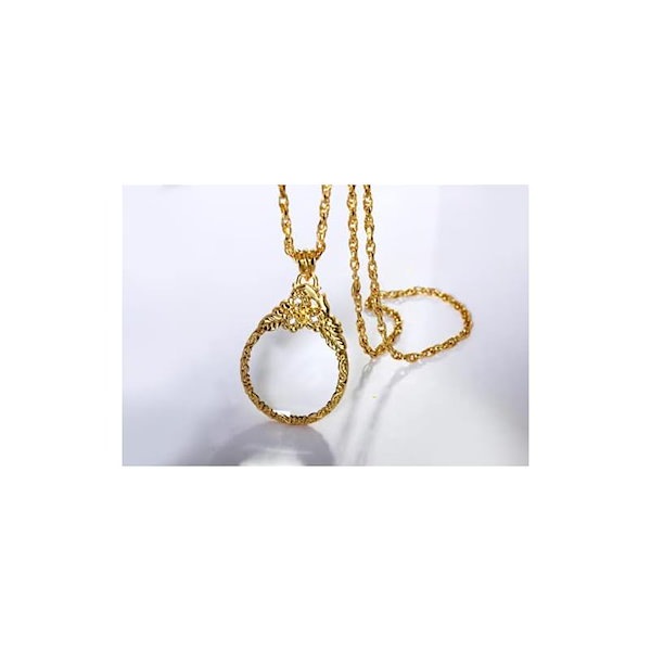 Qoo10] 【即納】ルーペネックレス 3倍拡大鏡 ル