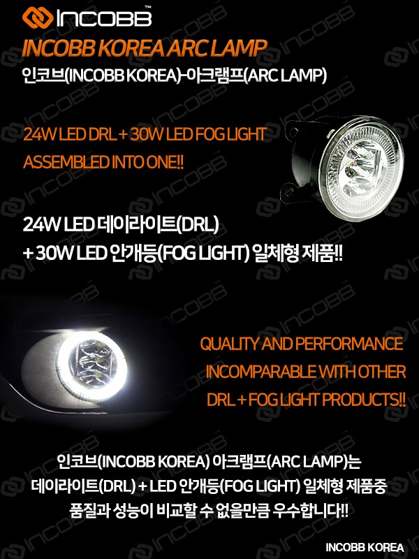 INCOBB KOREA QM3(20132015) Super bright ARC lamp LED fog light + DRL mdprevattcaulkingandwaterproofing.com