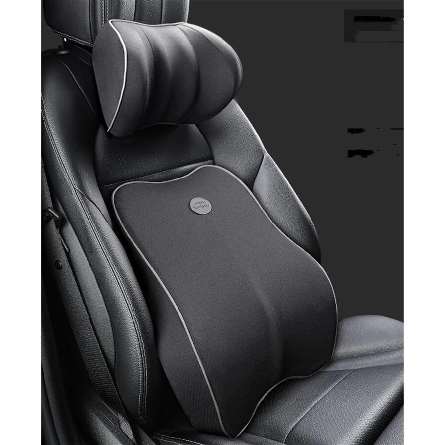 2点セット 車用 車用品 首枕 腰枕 車クッション ネックピロー 頚椎サポート ネックパッド 車載