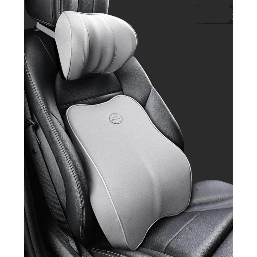 2点セット 車用 車用品 首枕 腰枕 車クッション ネックピロー 頚椎サポート ネックパッド 車載