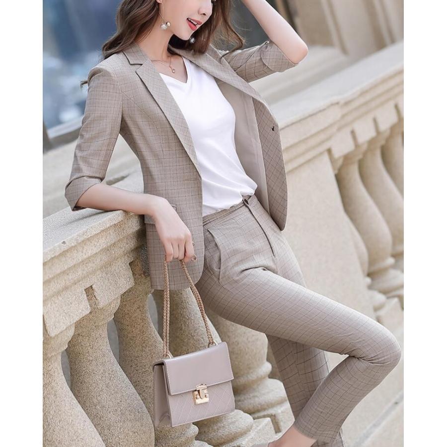 パンツスーツレディースパンツセット ジャケット+パンツ 冷房対策テーラードジャケット 九分丈パンツ 通勤スーツ ビジネス オフィス S4XL30%までに制限 パンツスーツレディースパンツセット ジャケット+パンツ 冷房対策テーラードジャケット 九分丈パンツ 通勤スーツ ビジネス オフィス S4XL30%までに制限