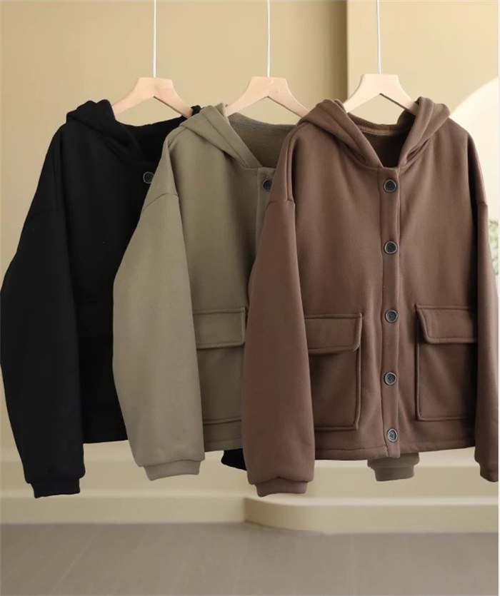 ボタンパーカー 裏起毛 レディース 秋 冬 厚手 長袖 スウェット パーカー 大きい サイズ ジャケット ブルゾン アウター カーディガン ライトアウター コート ボタン 長袖 羽織り 大きい ゆった ボタンパーカー 裏起毛 レディース 秋 冬 厚手 長袖 スウェット パーカー 大きい サイズ ジャケット ブルゾン アウター カーディガン ライトアウター コート ボタン 長袖 羽織り 大きい ゆった