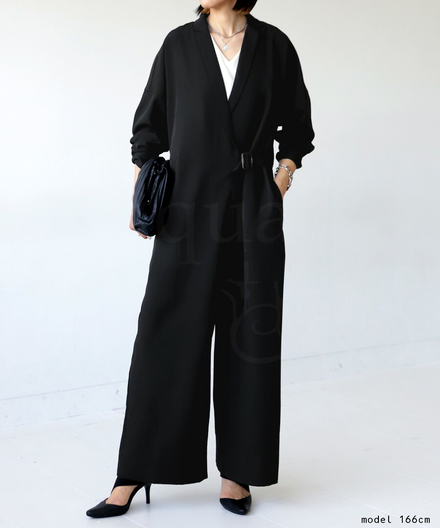 オールインワン レディース サロペット きれいめ 長袖 送料無料・メール便不可 オールインワン レディース サロペット きれいめ 長袖 送料無料・メール便不可