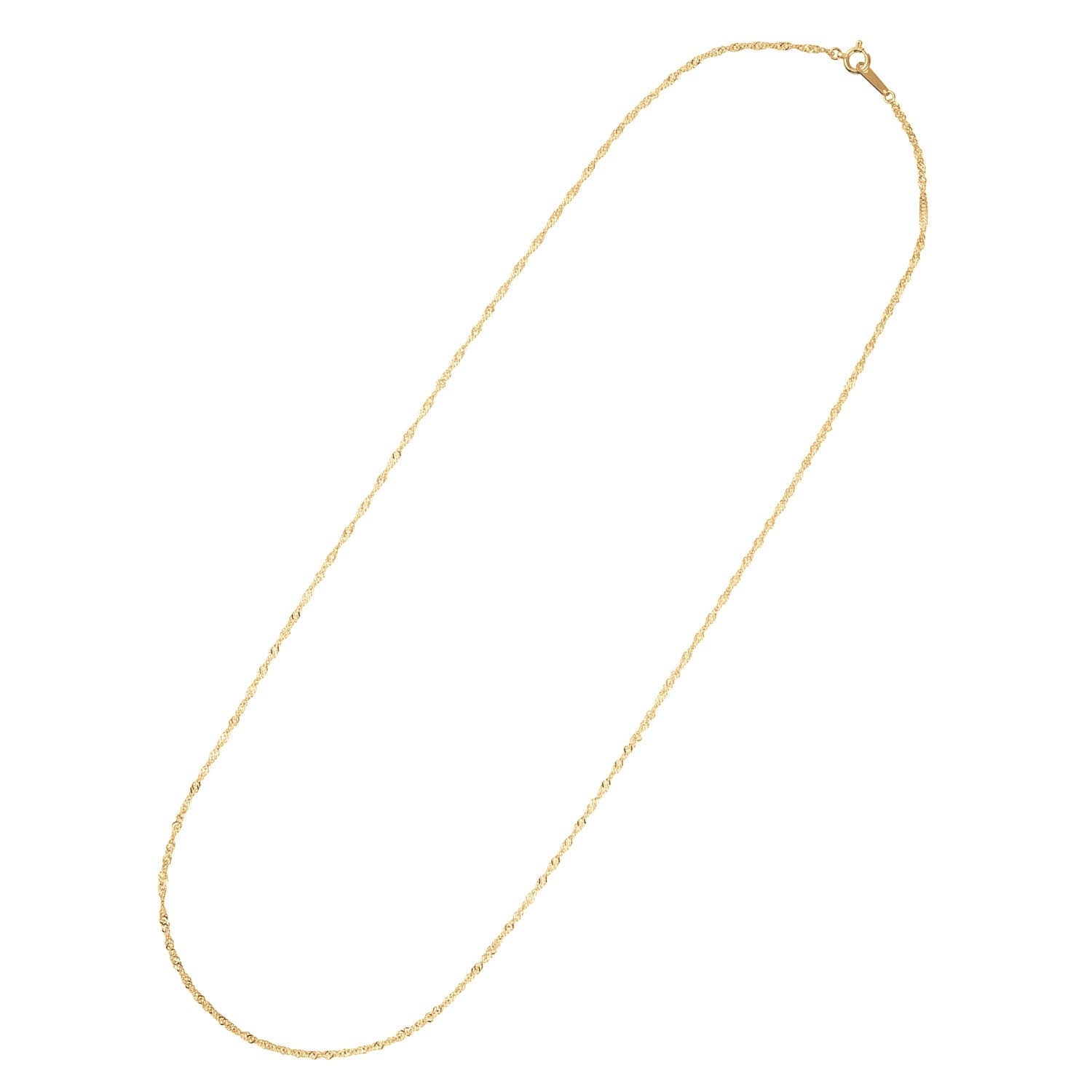 [FAIRY CULLET] K18 スクリューチェーン 50cm 幅約1.5mm 約2.1g 検定印 18金 ネックレス