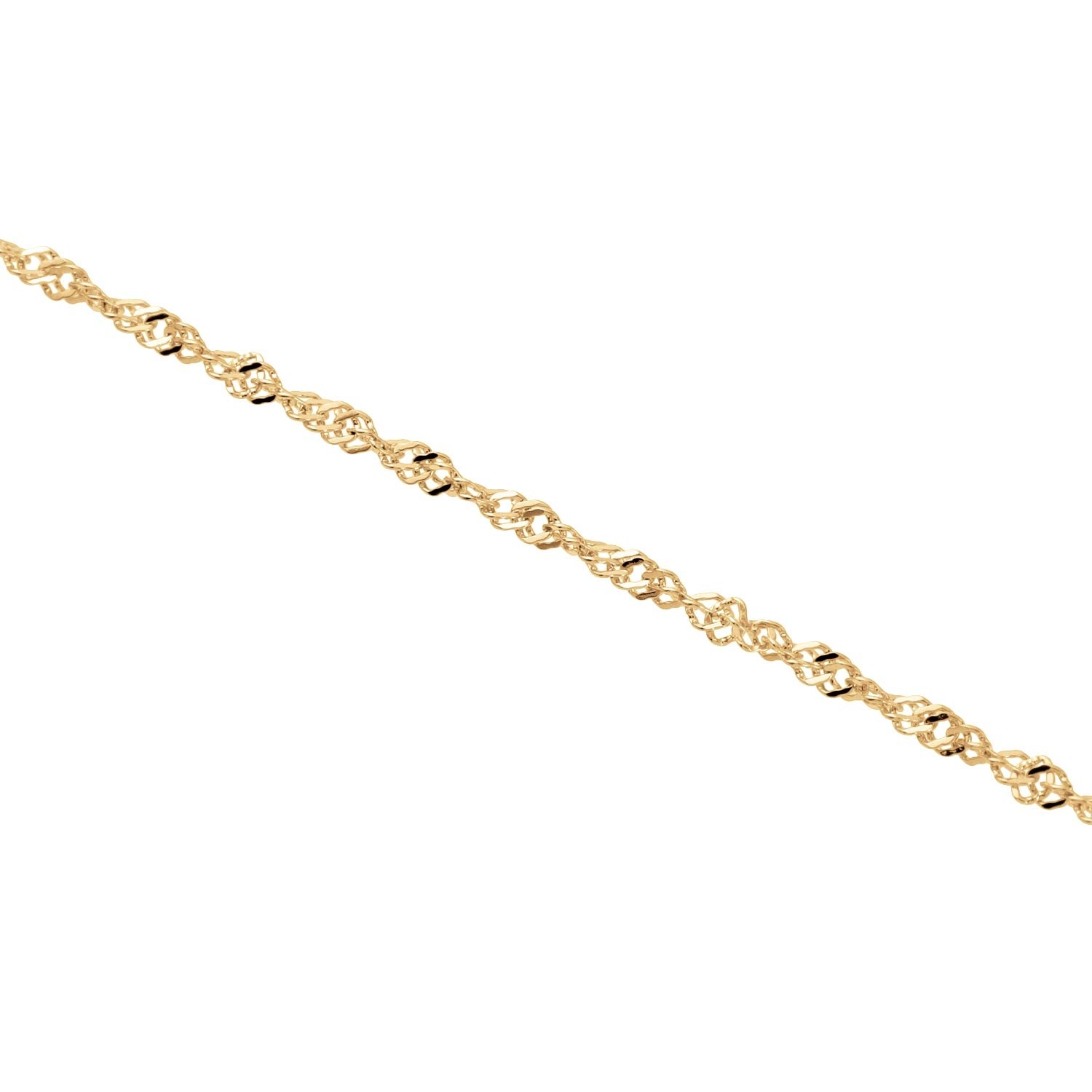 [FAIRY CULLET] K18 スクリューチェーン 50cm 幅約1.5mm 約2.1g 検定印 18金 ネックレス