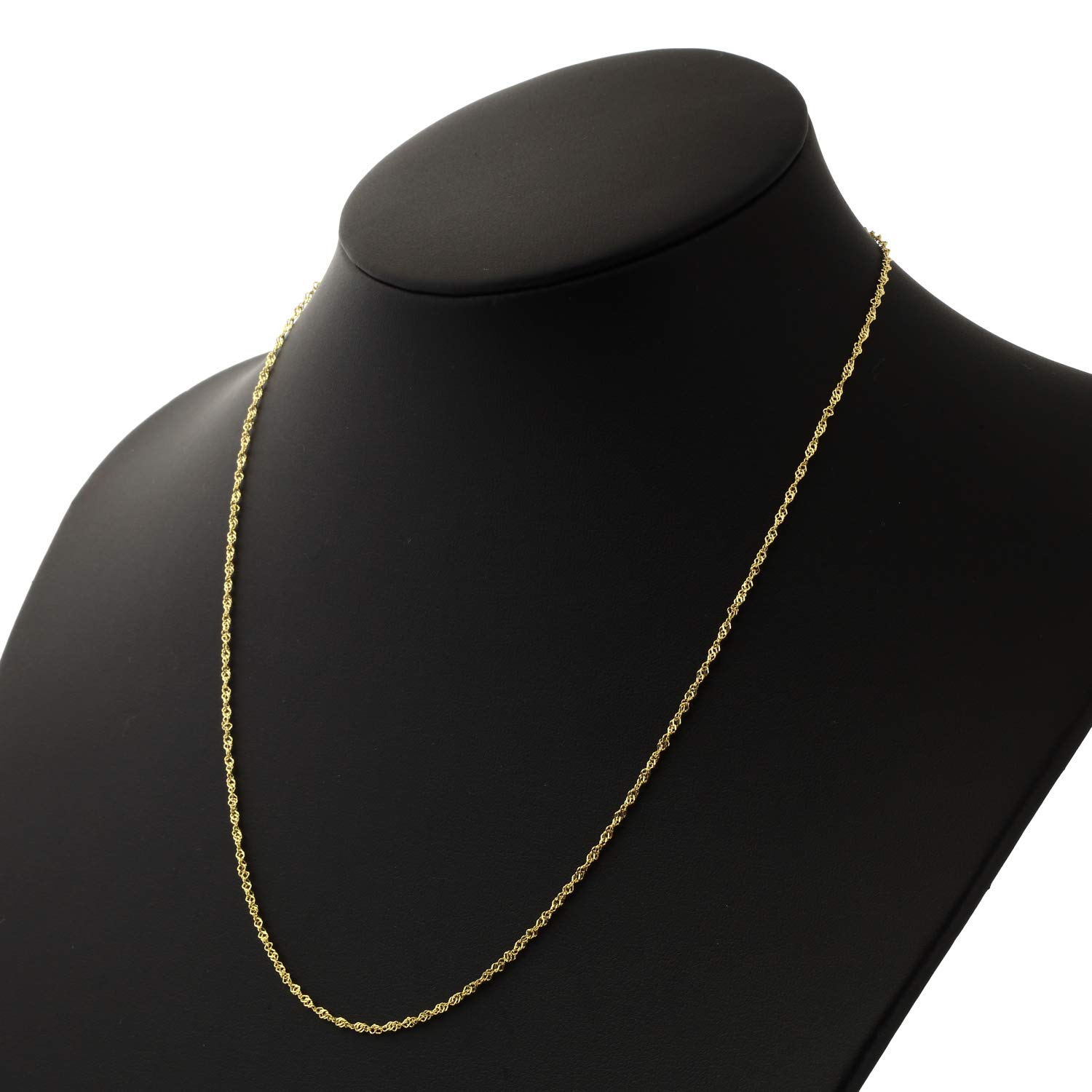 [FAIRY CULLET] K18 スクリューチェーン 50cm 幅約1.5mm 約2.1g 検定印 18金 ネックレス