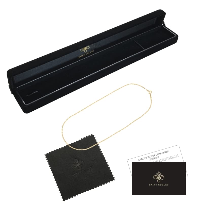 [FAIRY CULLET] K18 スクリューチェーン 50cm 幅約1.5mm 約2.1g 検定印 18金 ネックレス