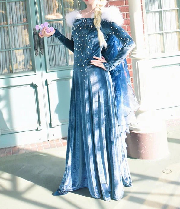 アナと雪の女王 雪の女王 アナ エルサ Elsa あな えるさ エルサ ドレス ワンピース 大人 プリンセス ハロウィン イベント 衣装 コスプレ 撮影 イベント ディズニーランド コスプレ衣装