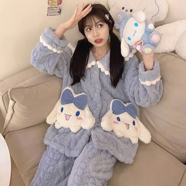 Qoo10] クロミモコモコバスローブパジャマ女性の冬