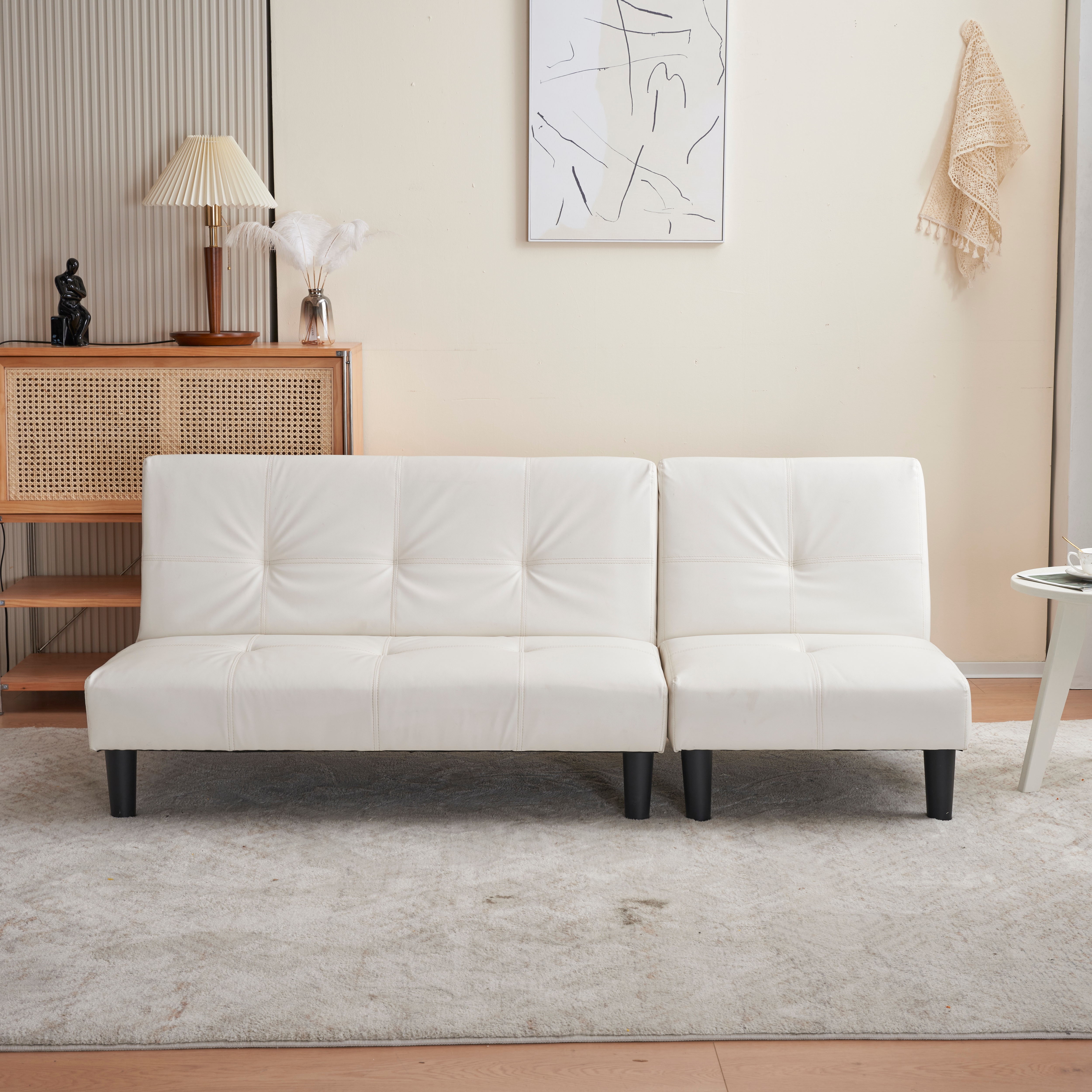 ソファベッド1+2ソファ背もたれ3段階ベッドロータイプ 3人リクライニングソファ 国内発送&品質保証】ソファベッド 1+2ソファ ベッド ロータイプ 3人