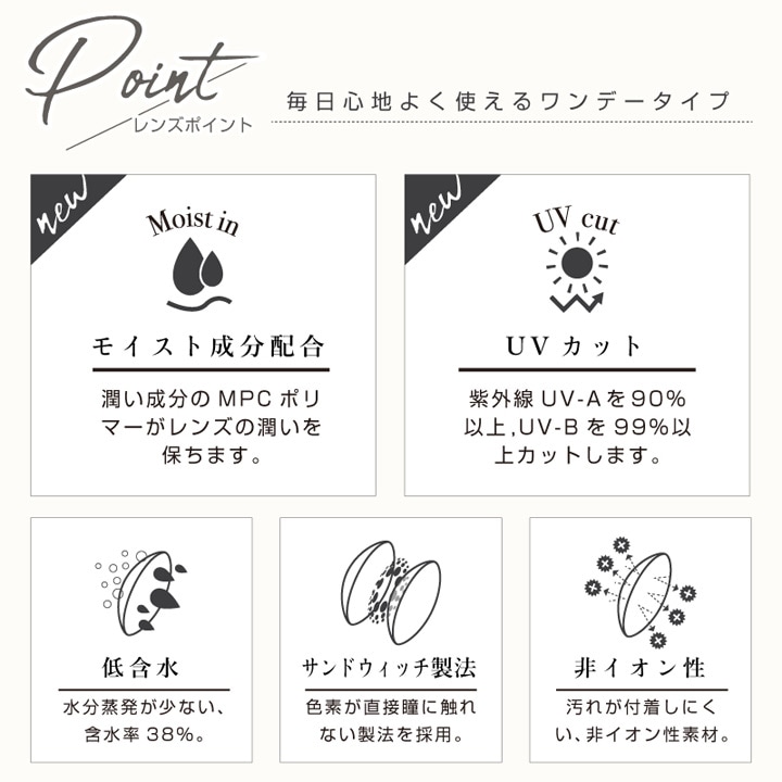 【30枚入×2箱】アーティラル UVモイスト ワンデー 14.0mm（カラコン 度あり カラーコンタクト 度入り サークルレンズ 度なし 1日使い捨て 1day フチなし ナチュラル ブラウン 茶）