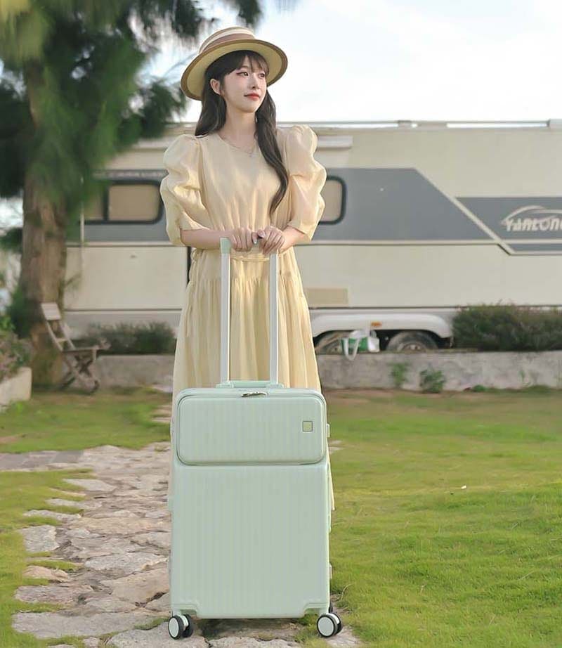 スーツケース フロントオープン 機内持ち込み Sサイズ Mサイズ キャリーケース 旅行カバン キャリーバッグ 軽量 TSAロック おしゃれ キャリーケース 出張 修学旅行かわいい