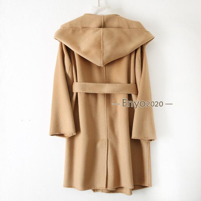 ウールコート ウール コート レディース ロングコート アウター ダブルフェイス チェスターコート フード付き フード ウエストベルト シンプル ベーシック