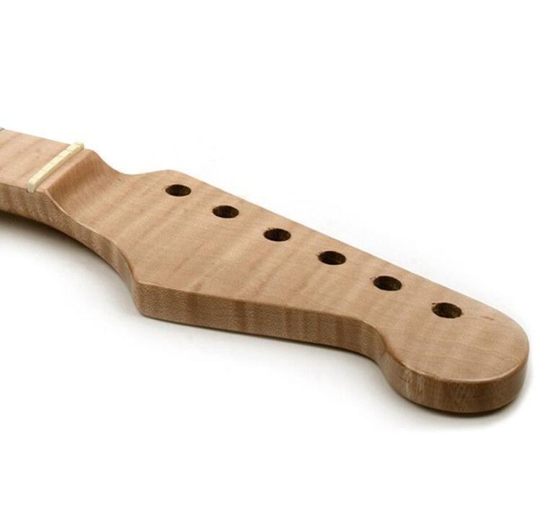 トラ杢メイプルネック STストラトタイプ交換用ネック ギターパーツ ギターネック トラ杢ネック 21フレット　MU1667