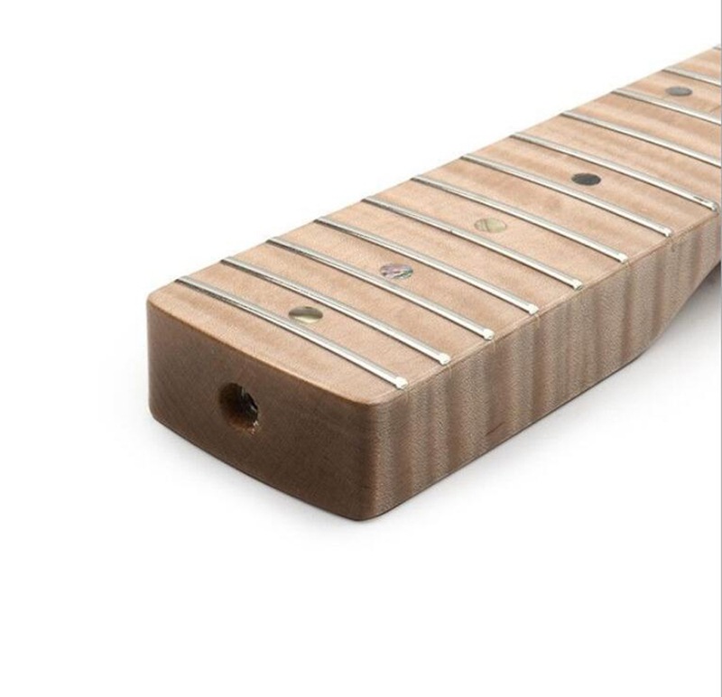 トラ杢メイプルネック STストラトタイプ交換用ネック ギターパーツ ギターネック トラ杢ネック 21フレット　MU1667