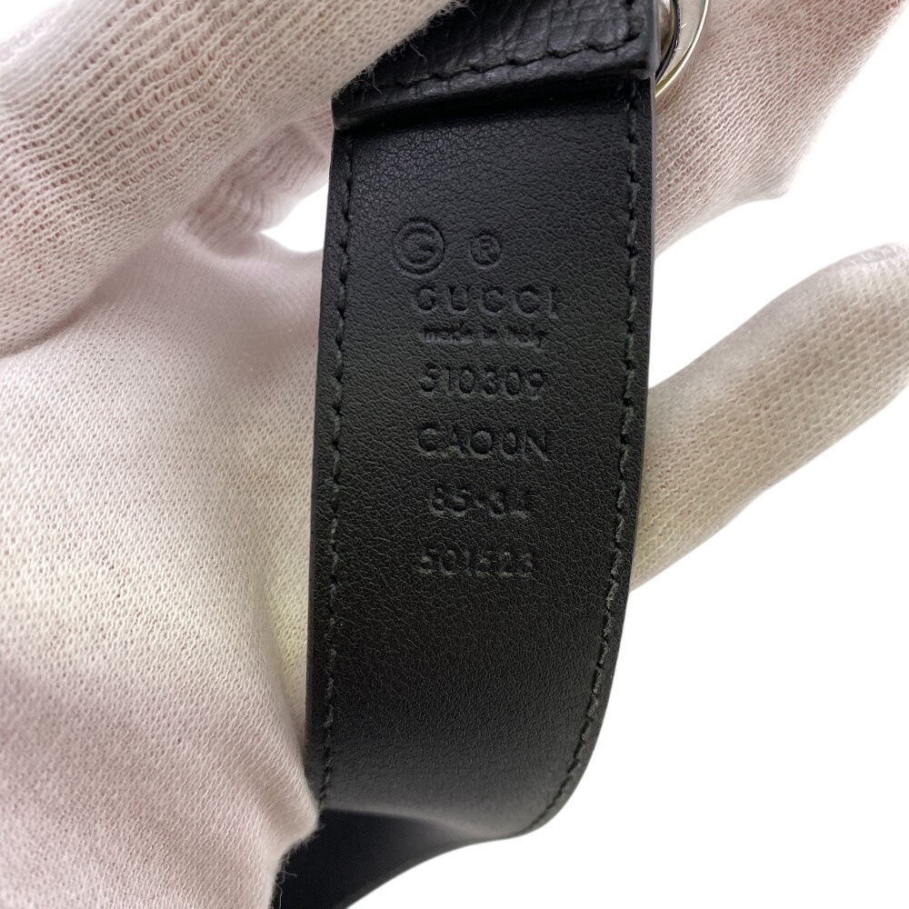 510309 CAOON レザー ベルト ブラック ブランド