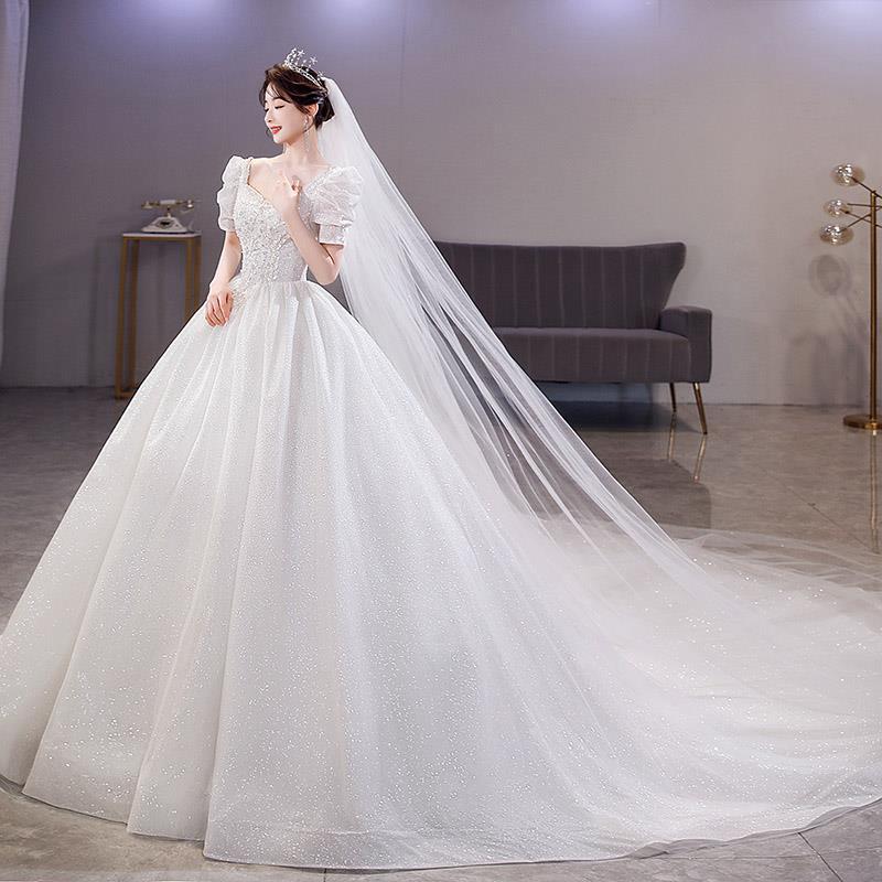 パーティードレス人気 2024 新作 高級感 気質 ワンピース 花嫁ロングドレス 結婚式ワンピース 結婚式 ドレス ロングドレス ウェディングドレス 白 韓国ファッション