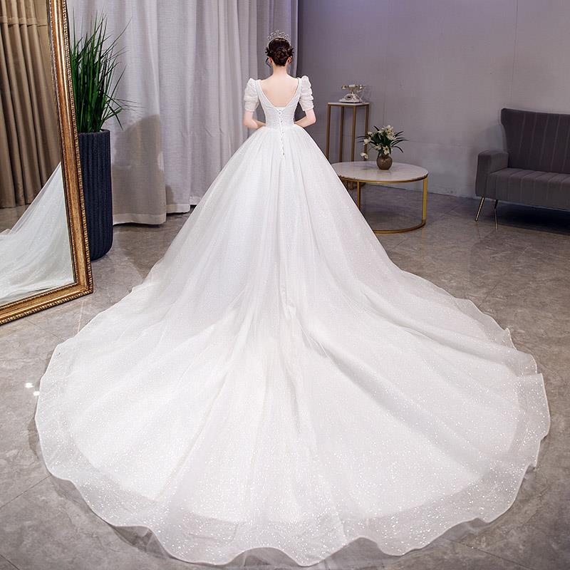 パーティードレス人気 2024 新作 高級感 気質 ワンピース 花嫁ロングドレス 結婚式ワンピース 結婚式 ドレス ロングドレス ウェディングドレス 白 韓国ファッション
