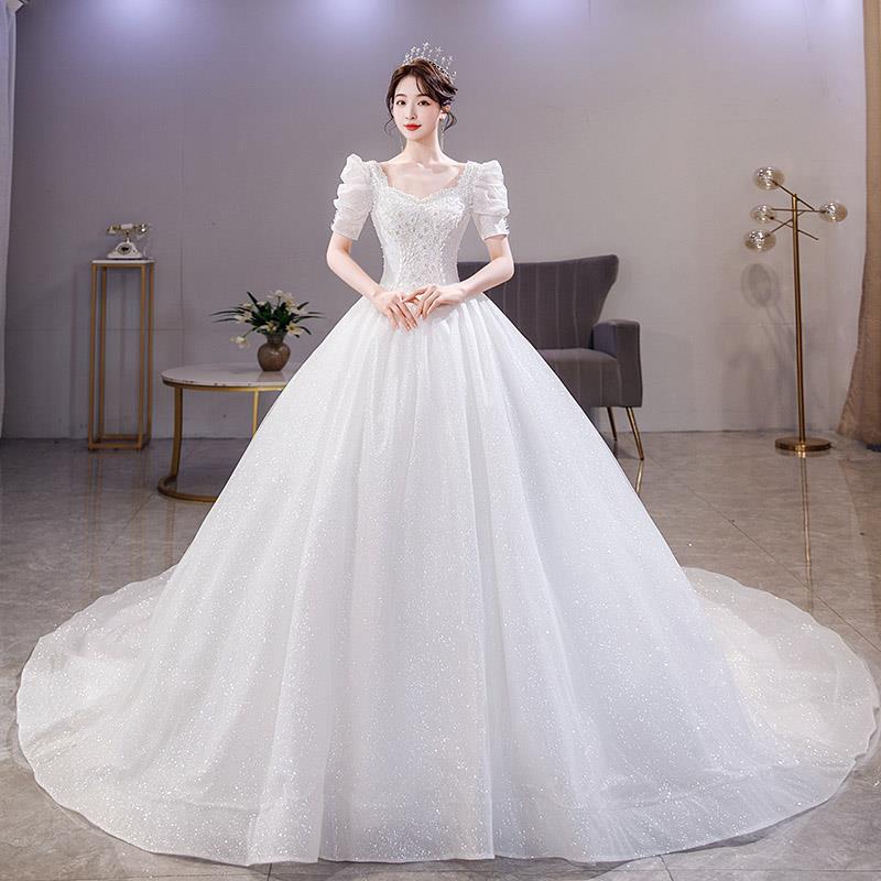 パーティードレス人気 2024 新作 高級感 気質 ワンピース 花嫁ロングドレス 結婚式ワンピース 結婚式 ドレス ロングドレス ウェディングドレス 白 韓国ファッション
