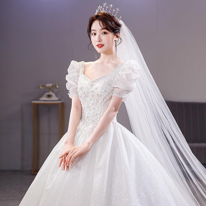 パーティードレス人気 2024 新作 高級感 気質 ワンピース 花嫁ロングドレス 結婚式ワンピース 結婚式 ドレス ロングドレス ウェディングドレス 白 韓国ファッション