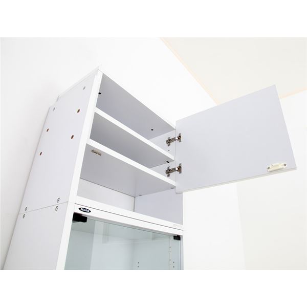 コレクションケース/収納棚 レギュラー 専用上置き ハイタイプ 奥行19cm用 ブラウン 幅54.1cm 本体別売 組立品