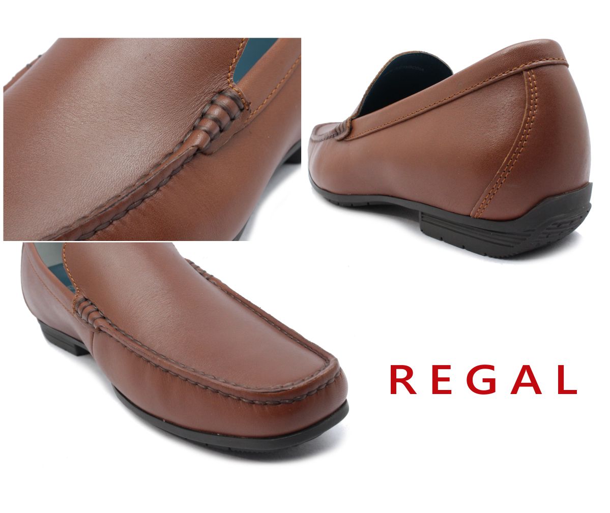 リーガル REGAL メンズカジュアル スリッポン 56HR AF 本革 レザーシューズ ブラック ブラウン