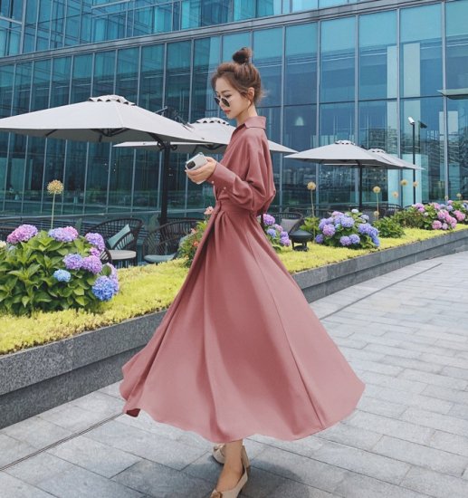 シャツワンピース ロング 長袖 ベージュ レディース服本物保証 お得